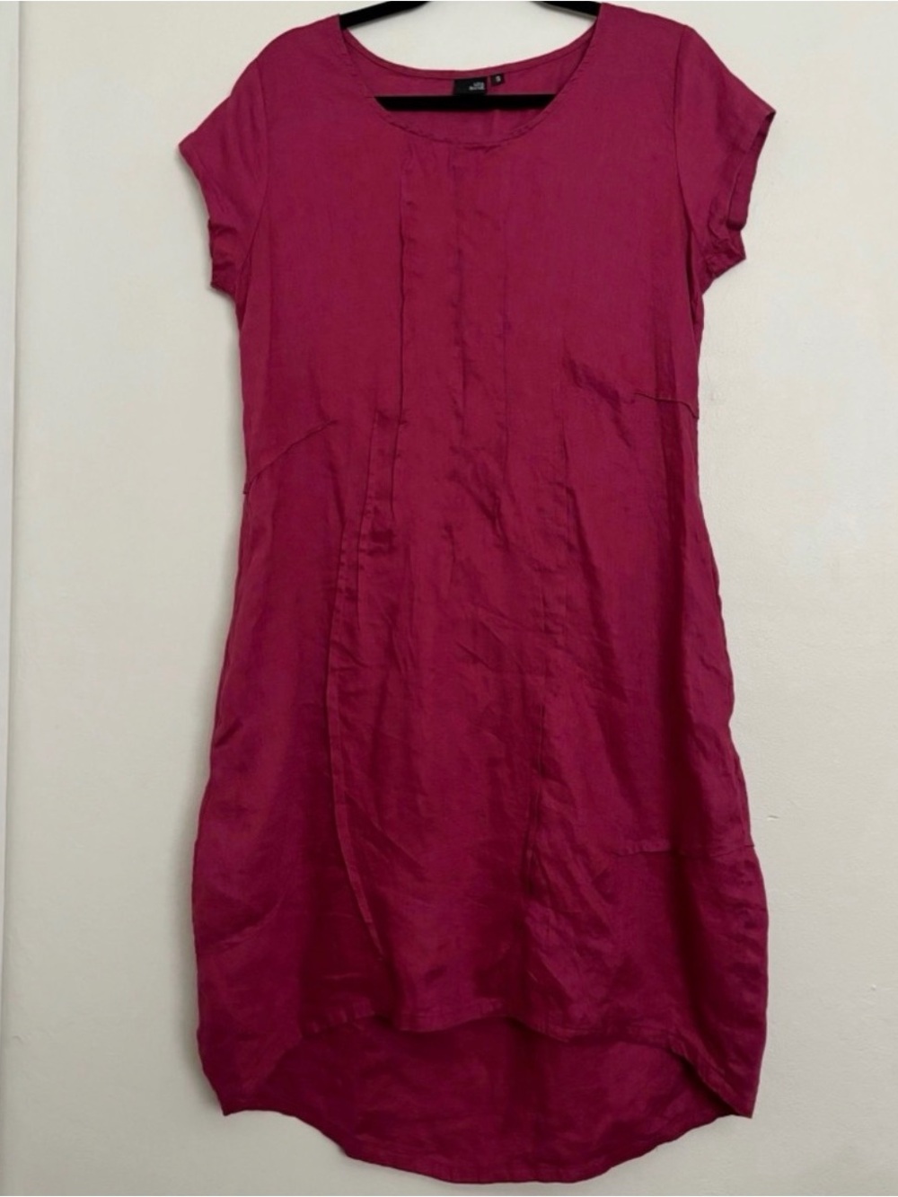 Lisa Bayne Artsy Fuchsia Short Sleeve Shift Dress small